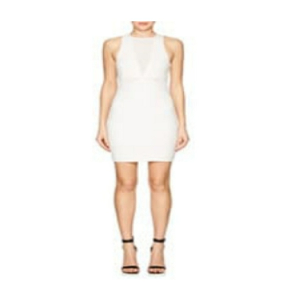 Ali & Jay white minidress w/ sheer inset.  Size M
